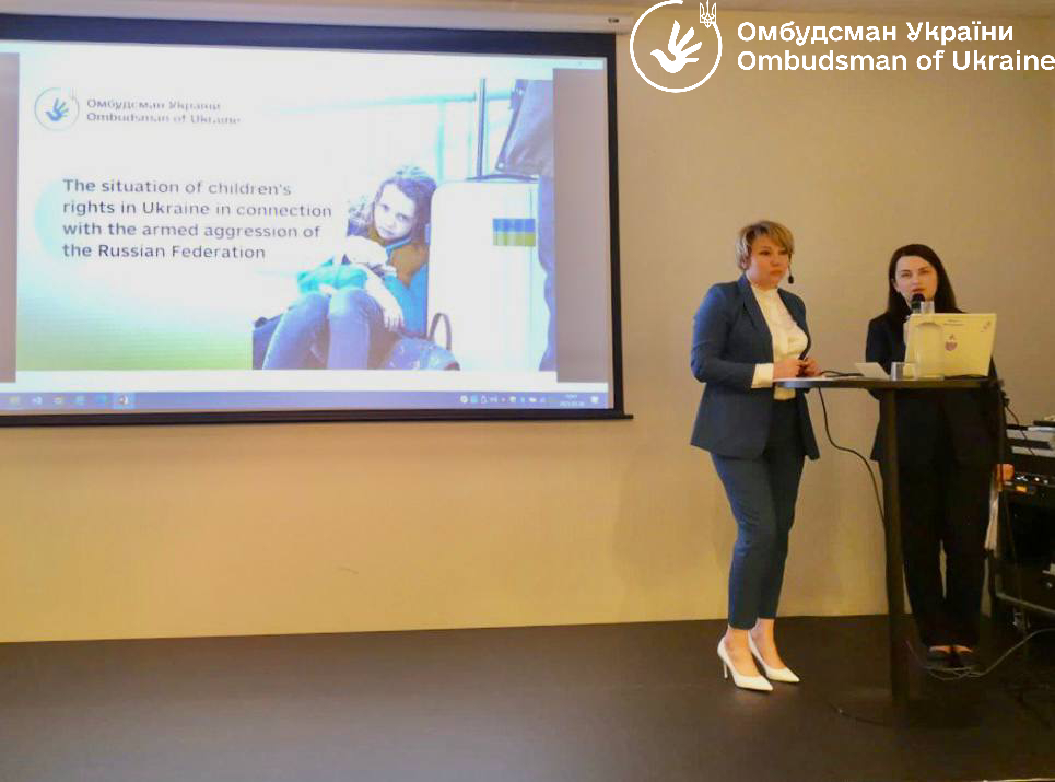 Представник Уповноваженого розповіла у Стокгольмі про ситуацію з правами дітей в Україні під час війни